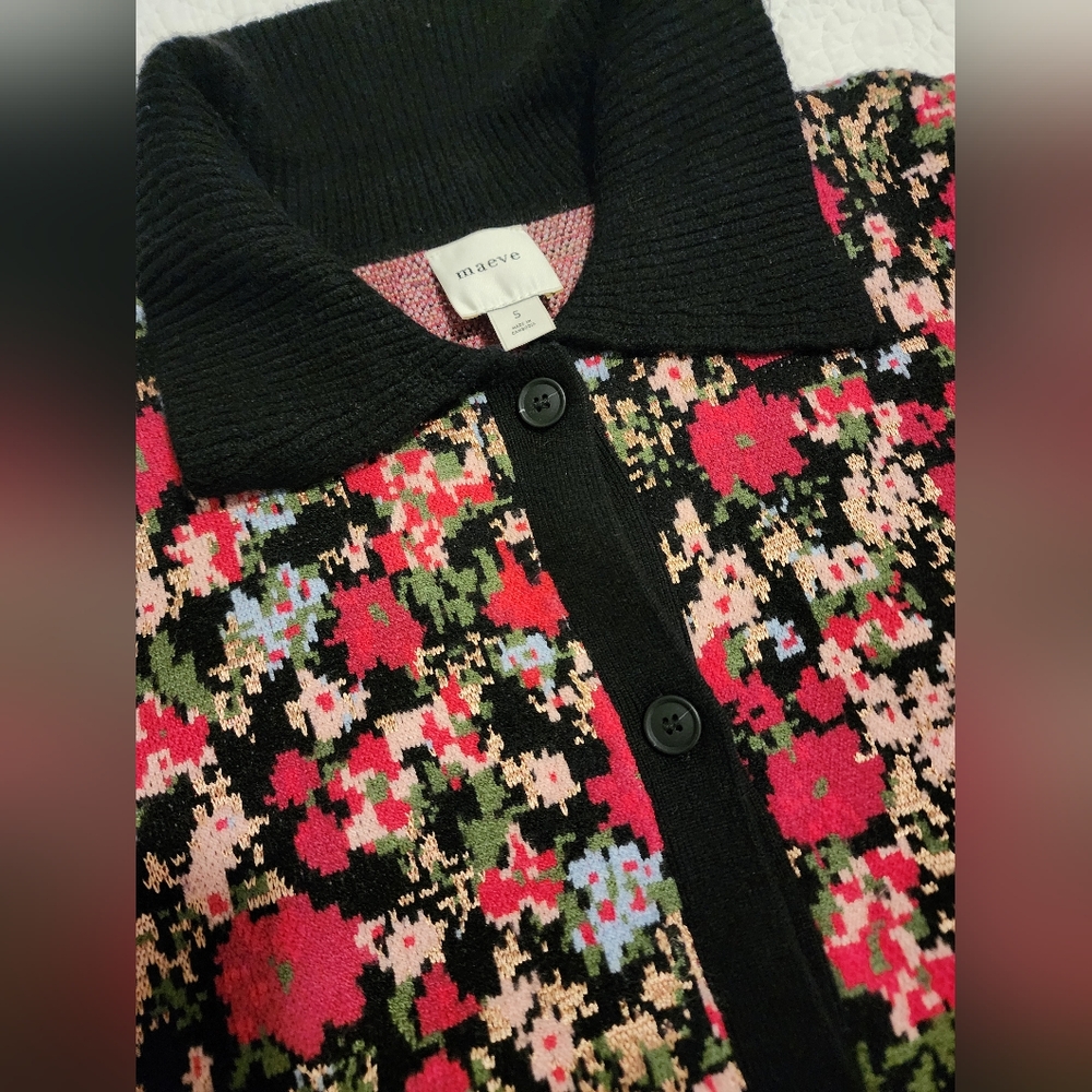 Maeve Floral Knit Cardigan